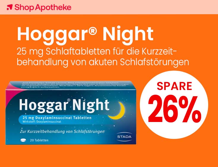 -26% | Hoggar® Night 25 mg Schlaftabletten 20 St.