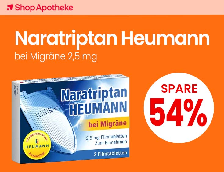 -54% | Naratriptan Heumann bei Migräne 2,5 mg