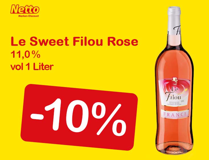 -10% | Le Sweet Filou Rose 11,0 % vol 1 Liter
