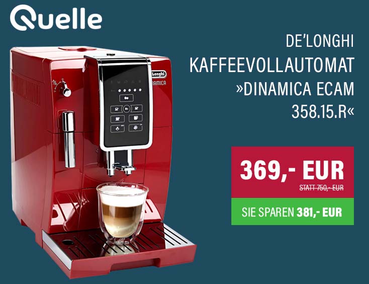 De'Longhi Kaffeevollautomat »Dinamica ECAM 358.15.R«, Sensor-Bedienfeld, inkl. Pflegeset