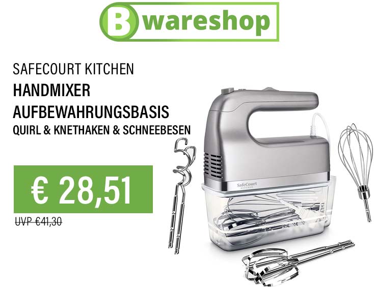 Safecourt Kitchen Handmixer - Aufbewahrungsbasis - Quirl & Knethaken & Schneebesen
