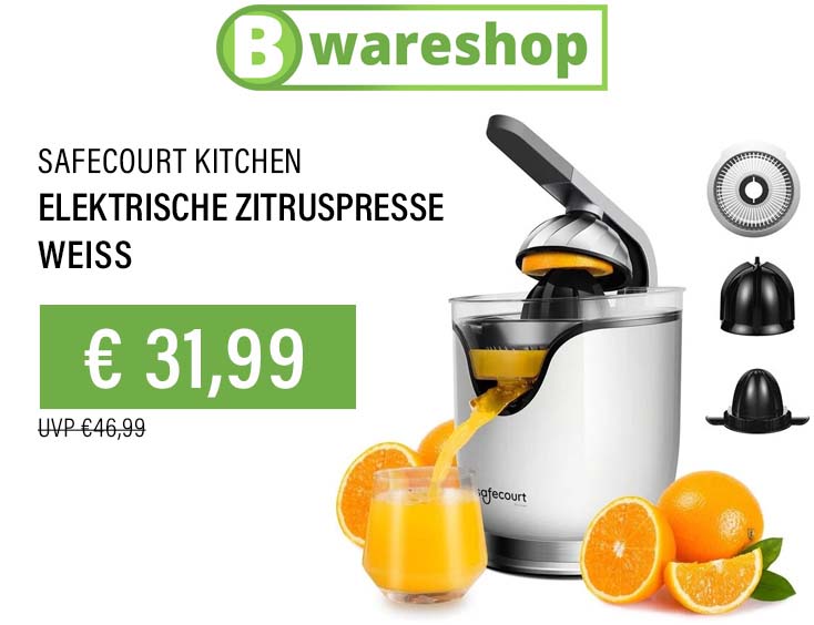 Safecourt Kitchen Elektrische Zitruspresse - Effiziente Orangenpresse