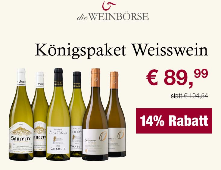 Königspaket Weisswein | 14% Rabatt