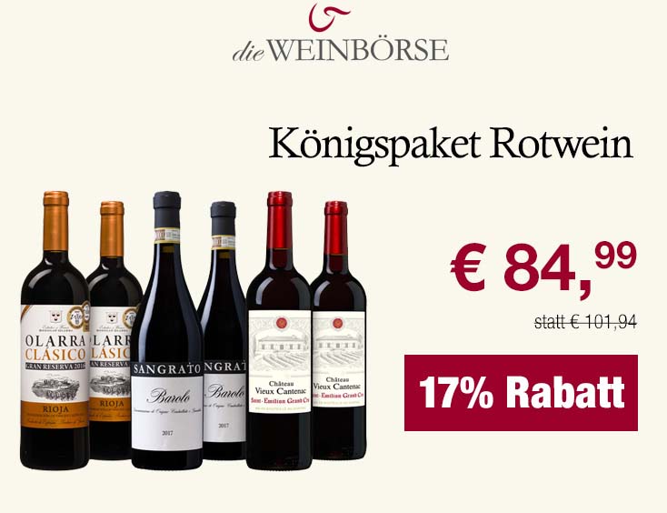 Königspaket Rotwein | 17% Rabatt
