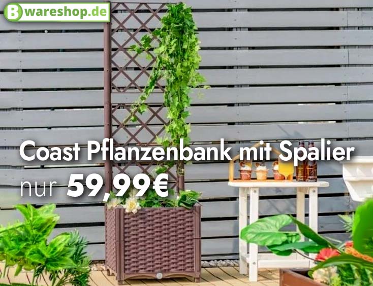 Coast Pflanzenbank mit Spalier