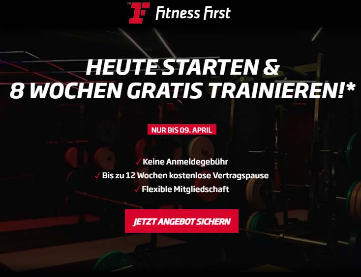 April-Fitnessaktion! JETZT 8 Wochen GRATIS-Training