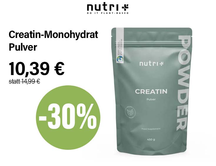 -30% | Creatin-Monohydrat Pulver