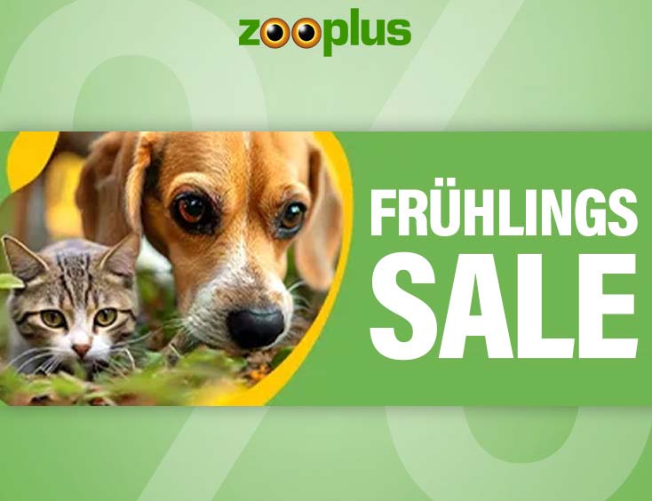 Frühlings-Sale% bei Zooplus