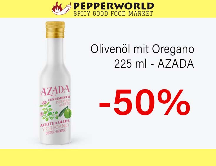 -50% | Olivenöl mit Oregano 225 ml - AZADA