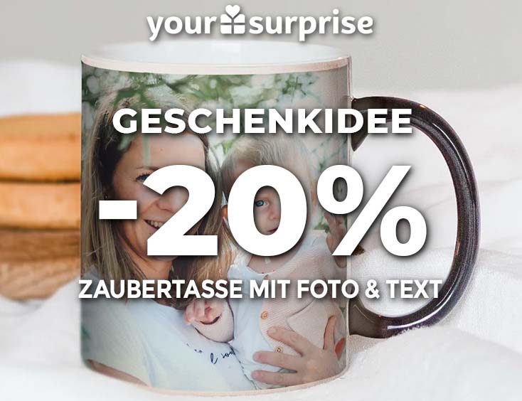 -20% | Zaubertasse mit Foto & Text | Geschenkidee!