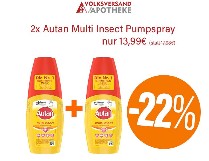 -22% | 2x Autan Multi Insect Pumpspray | ANTI-Mücken