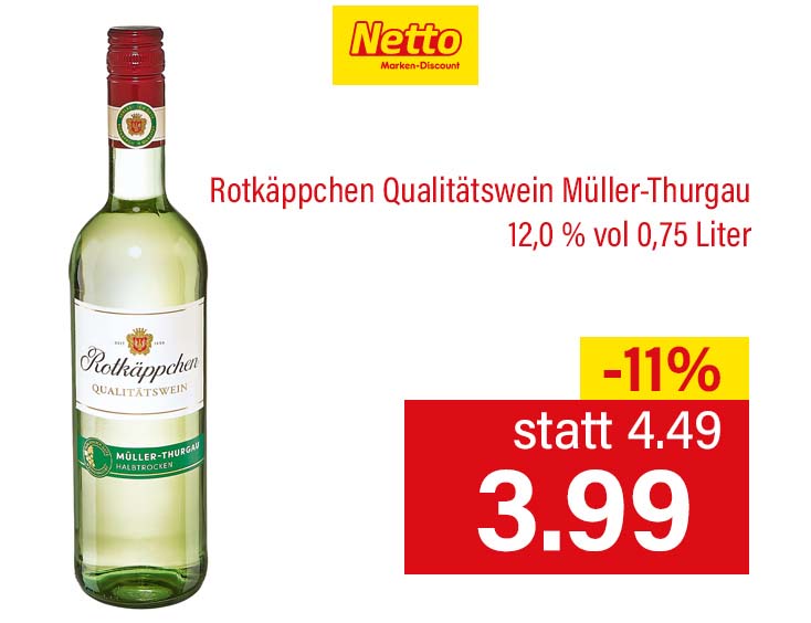 -11% | Rotkäppchen Qualitätswein Müller-Thurgau