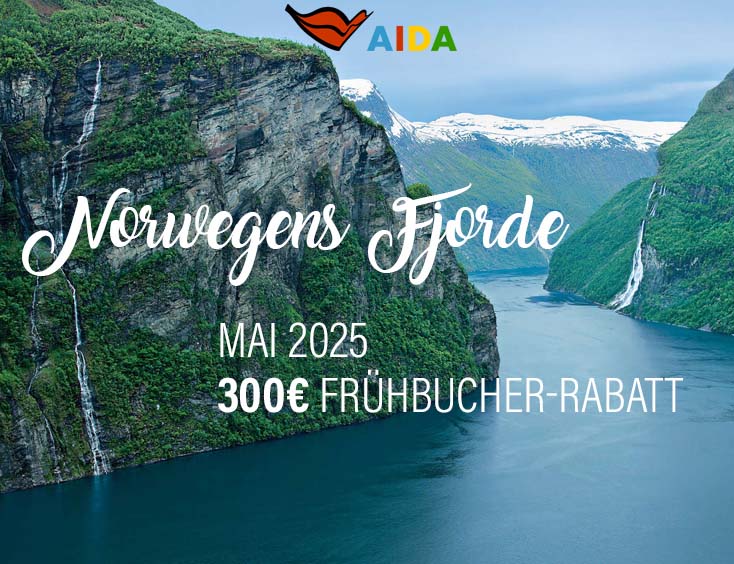 300€ Frühbucher-Rabatt | Norwegens Fjorde Mai 2025