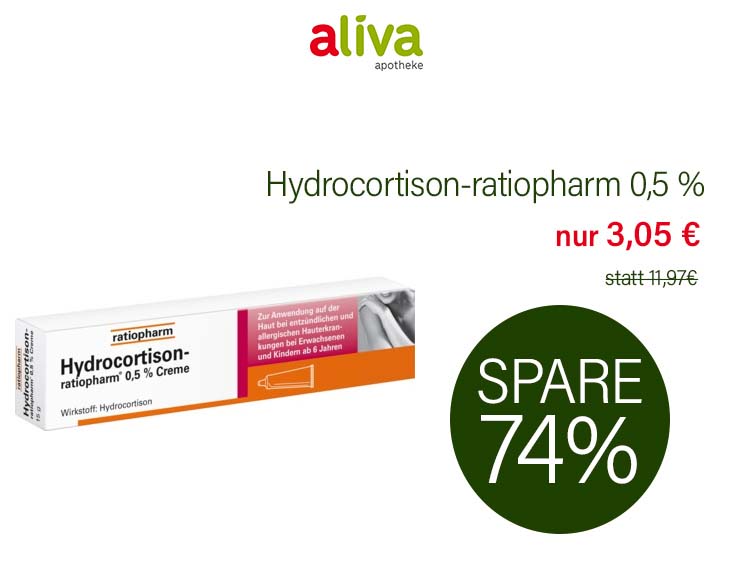 Hydrocortison-ratiopharm 0,5 % | -74%