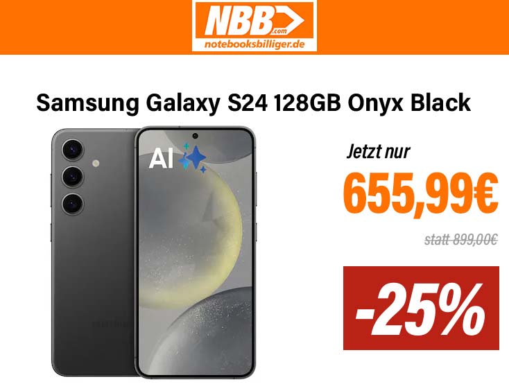 -25% | Samung Galaxys S24 - 128GB Onyx Black