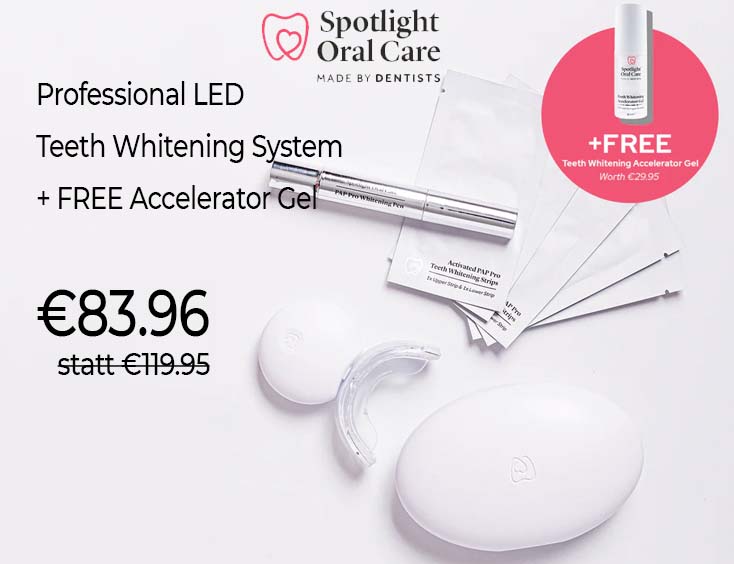 Professional LED Teeth Whitening System + FREE Accelerator Gel