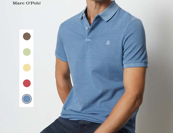 -14% | Poloshirt Piqué shaped aus Organic Cotton-Stretch