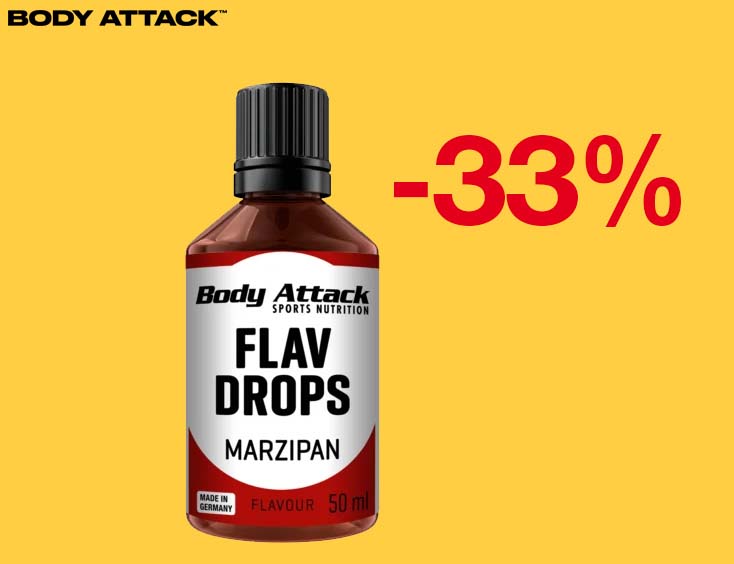 -33% | Body Attack FLAV DROPS Marzipan