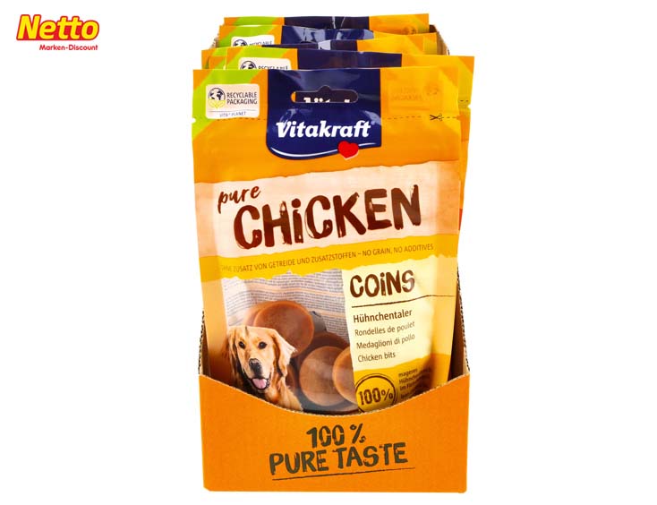 Vitakraft Chicken Hühnchentaler 80 g, 8er Pack