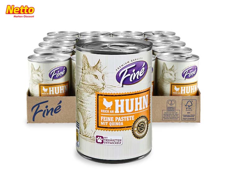 Fine Katzennahrung Huhn 400 g, 20er Pack