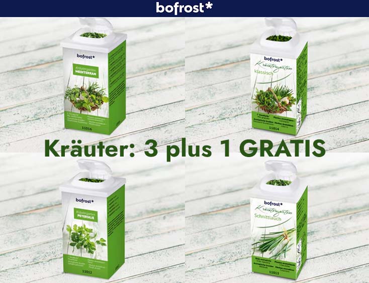 Kräuter: 3 plus 1 GRATIS