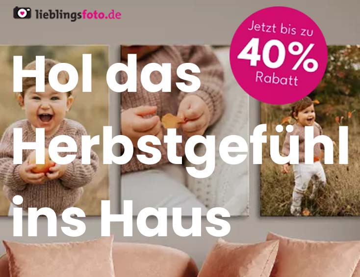 40% Herbstaktion Lieblingsfoto.de