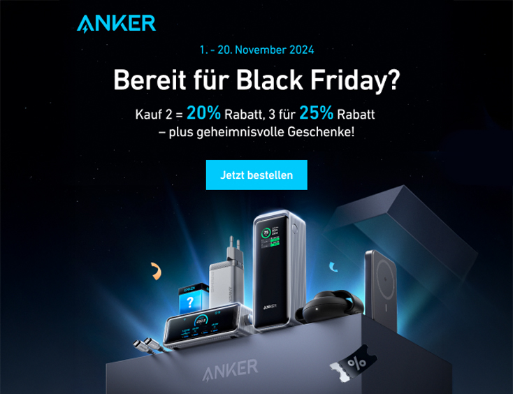 Bis 25% | Black Friday bei Anker