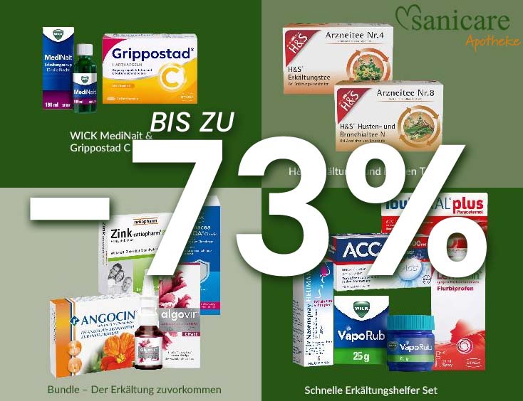 Bis 73% Rabatt | Sanicare Erkältungswelt