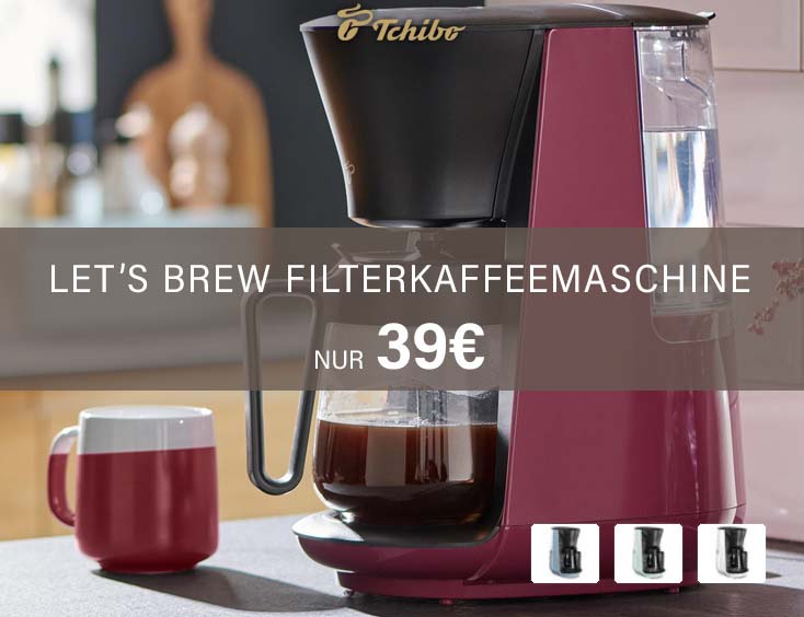 Tchibo Let’s Brew Filterkaffeemaschine 39€