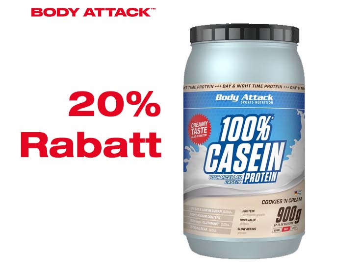 100 % Casein Protein | 20% RABATT