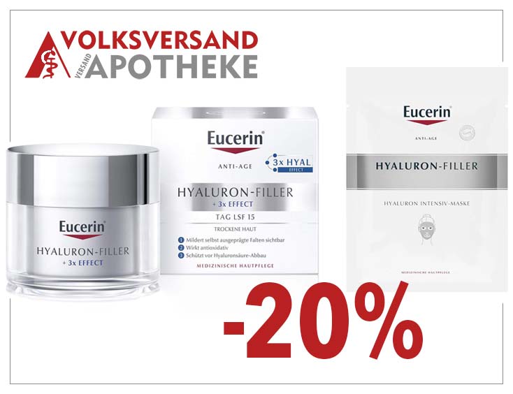 -20% Eucerin Anti Age Hyaluron Filler Tag trockene Haut