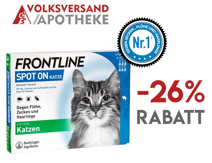 AKTION: Frontline Spot on Katze 26% GÜNSTIGER