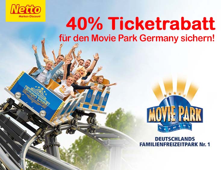 40% Ticketrabatt für den Movie Park Germany