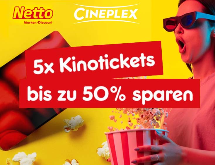 5x Kinotickets – bis zu 50% sparen - ab 29,95 €