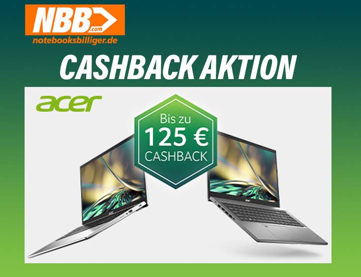 Notebooksbilliger: Cashback auf Acer