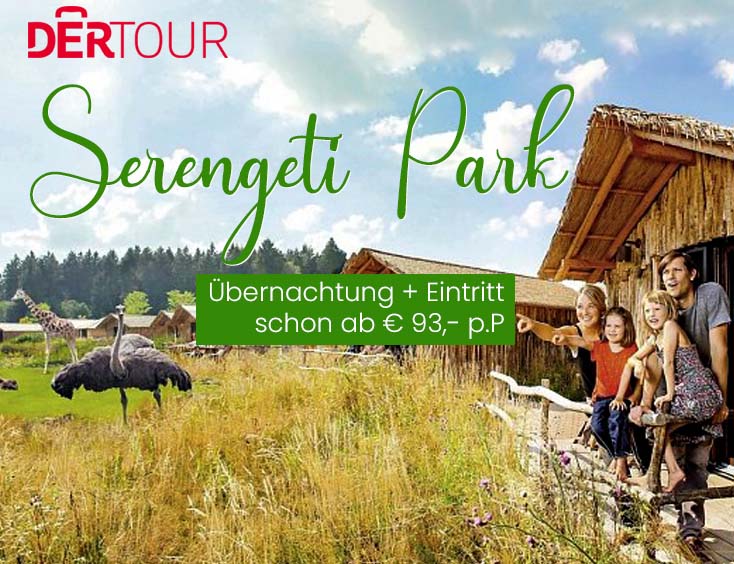 Serengeti-Park - Übernachtung + Eintritt schon ab € 93,- p.P