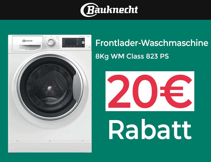 20€ Rabatt Bauknecht Waschmaschine