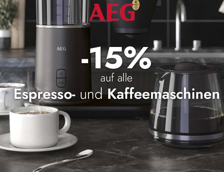-15% auf alle Espresso- und Kaffeemaschinen