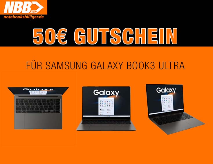 50€ Gutschein für Samsung Galaxy Book3 Ultra