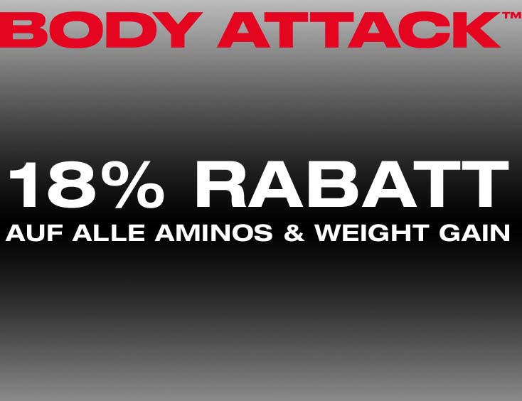 18% Rabatt auf alle Aminos & Weight Gain