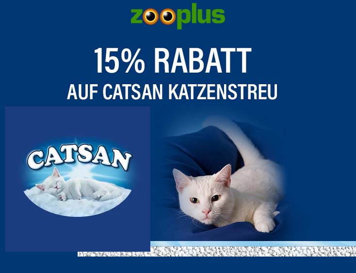 15% Rabatt auf Catsan Katzenstreu