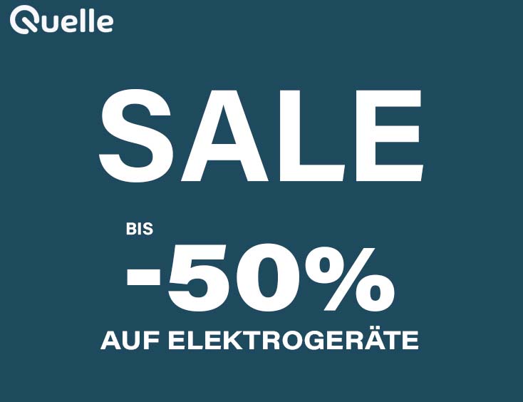 SALE: Bis -50% auf Elektrogeräte im Sale
