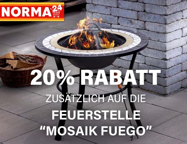 20% Rabatt zusätzlich auf die Feuerstelle Mosaik Fuego!
