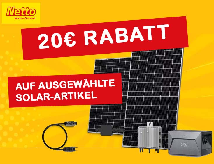 20 € Rabatt auf ausgewählte Solar Artikel