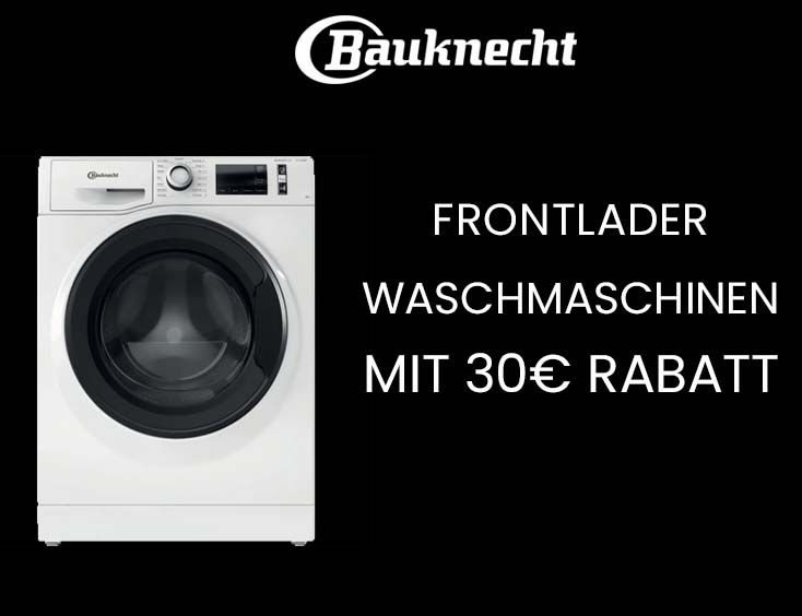 Frontlader-Waschmaschinen mit 30€ Rabatt