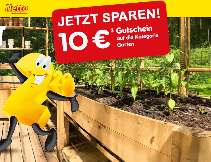 10 € Rabatt auf alle Garten Artikel