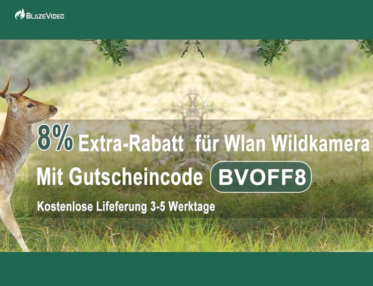 WLAN Wildkamera 8% Rabatt