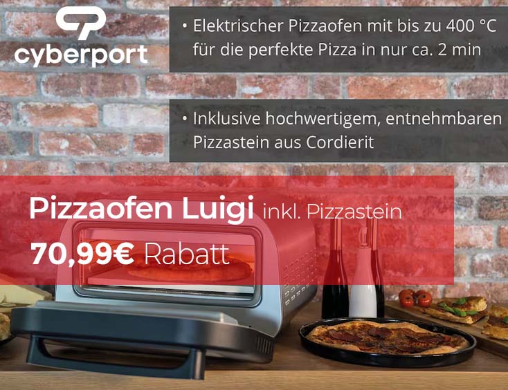 Pizzaofen Luigi inkl. Pizzastein | 70,99€ Rabatt