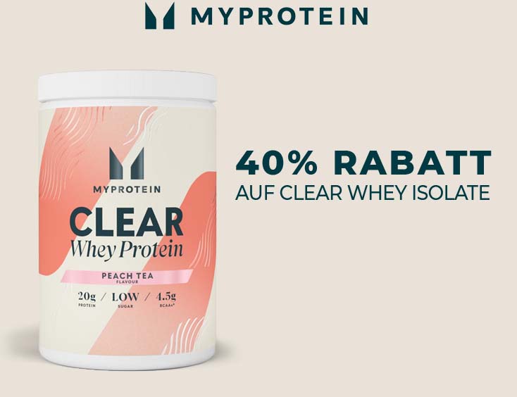 40% auf Clear Whey Isolate