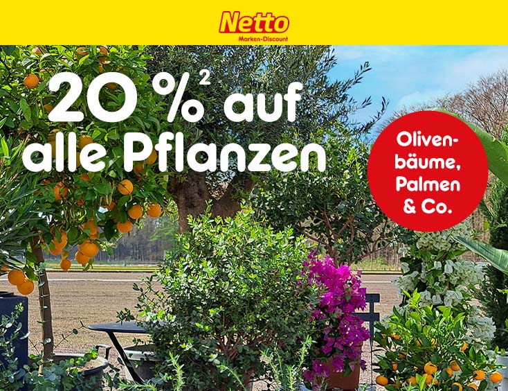 20 % Rabatt auf alle Pflanzen